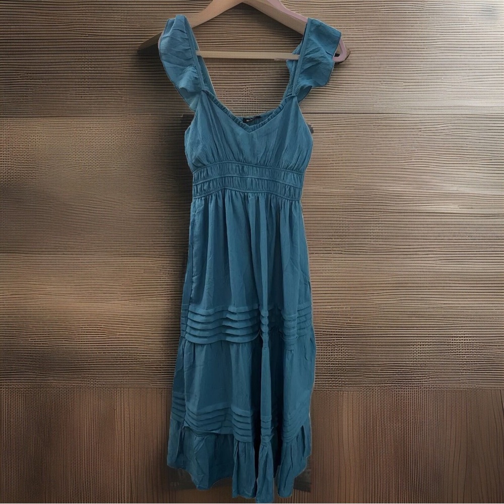 MAX + ASH Tiered Maxi Dress – Teal Blue 💙